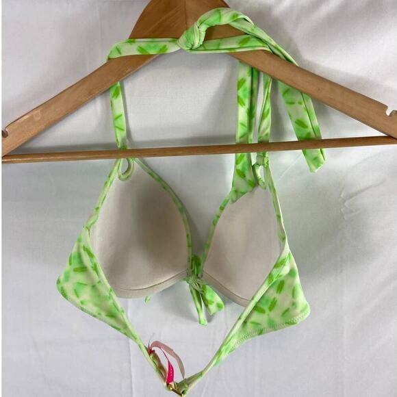 Victorias Secret Green Patterned Bikini Top size 34C - Picture 4 of 4